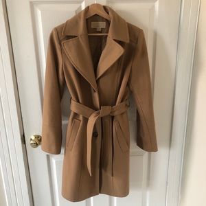 Michael Kors wrap camel coat